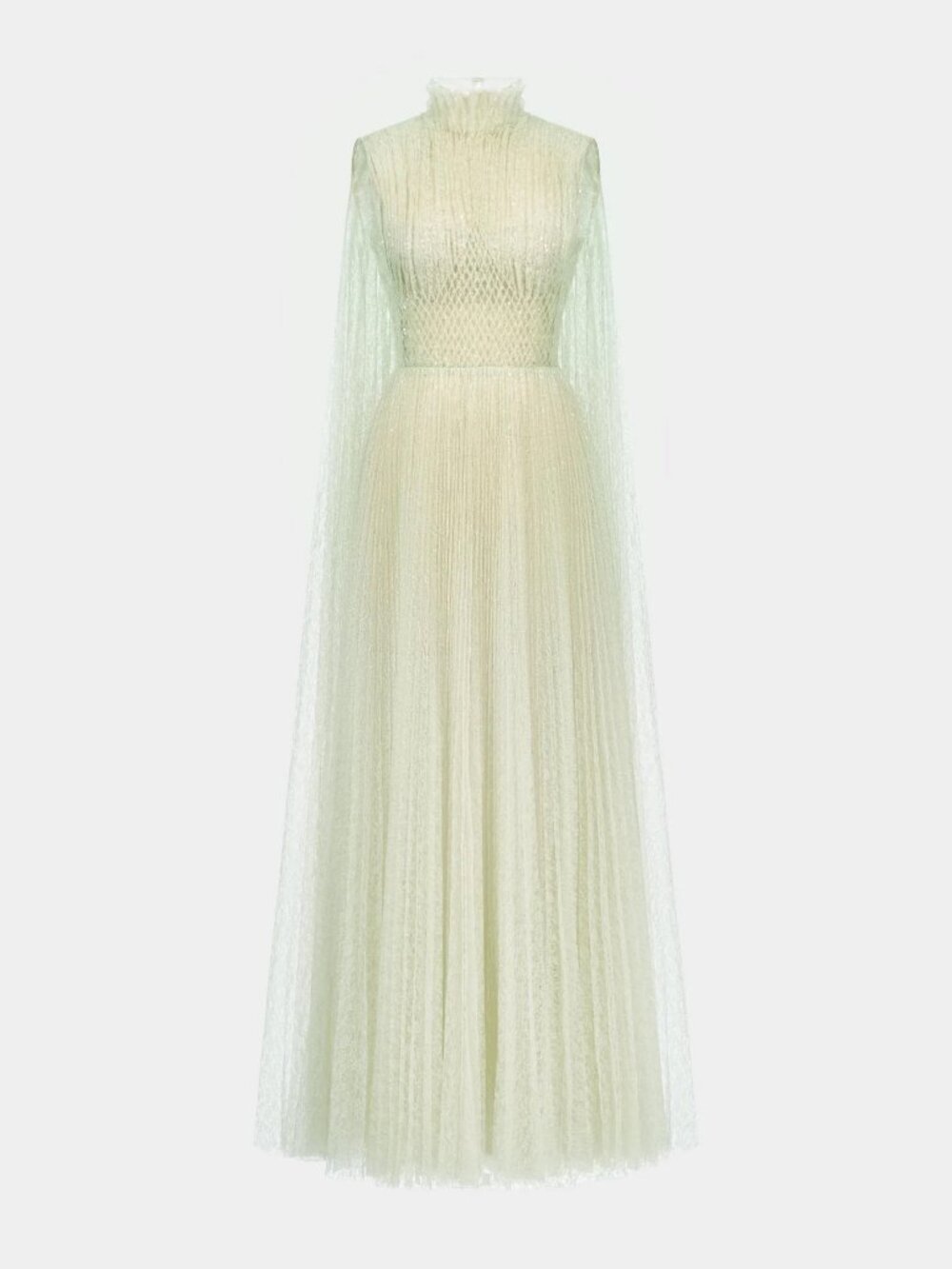 Montsand Mint Smocked Lace Maxi Dress